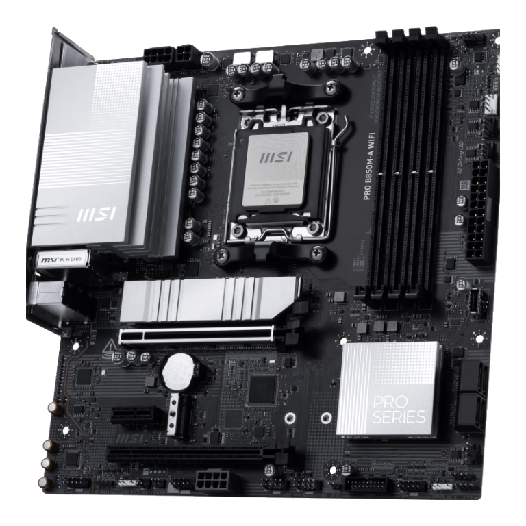 ΢�ǣ�MSI��PRO B850M-A WIFI 7���� 5G���� ֧��CPU 7800X3D/9700X/9600X/7500F (AMD B850/AM5�ӿ�) 1049Ԫ