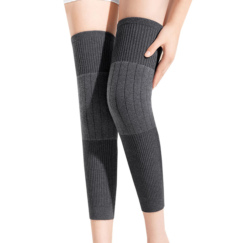 TEEIS德国护膝保暖老寒腿男女士专用中老年人膝盖腿套关节炎加长厚羊毛 绵羊毛加长保暖护膝 均码丨80-180斤通用 丨两只装