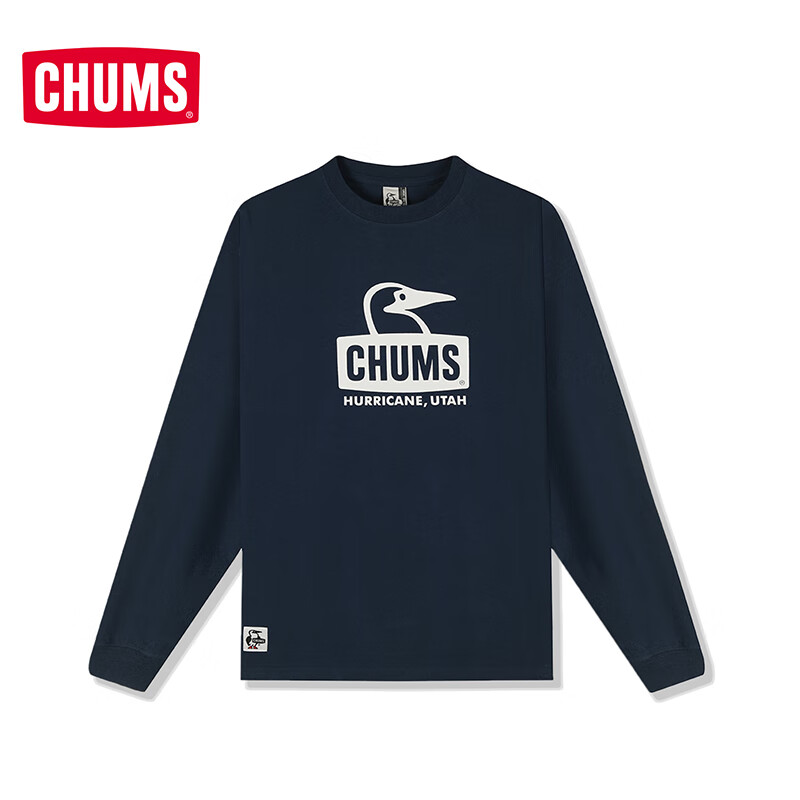 CHUMS洽洽鸟户外运动卫衣休闲T恤男女同款打底衫长袖T恤秋季新款 CH01-2667-G101 XL (180)
