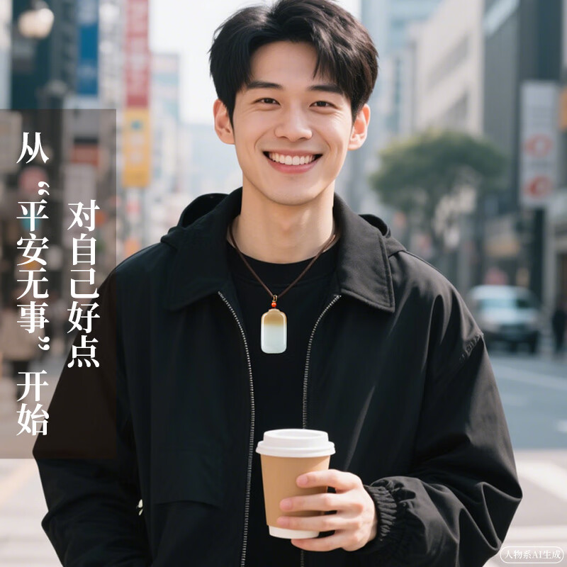 千载一玉和田玉无事牌吊坠 男士羊脂白玉珠宝玉佩厚装玉坠 款四羊脂白玉QZM6918f