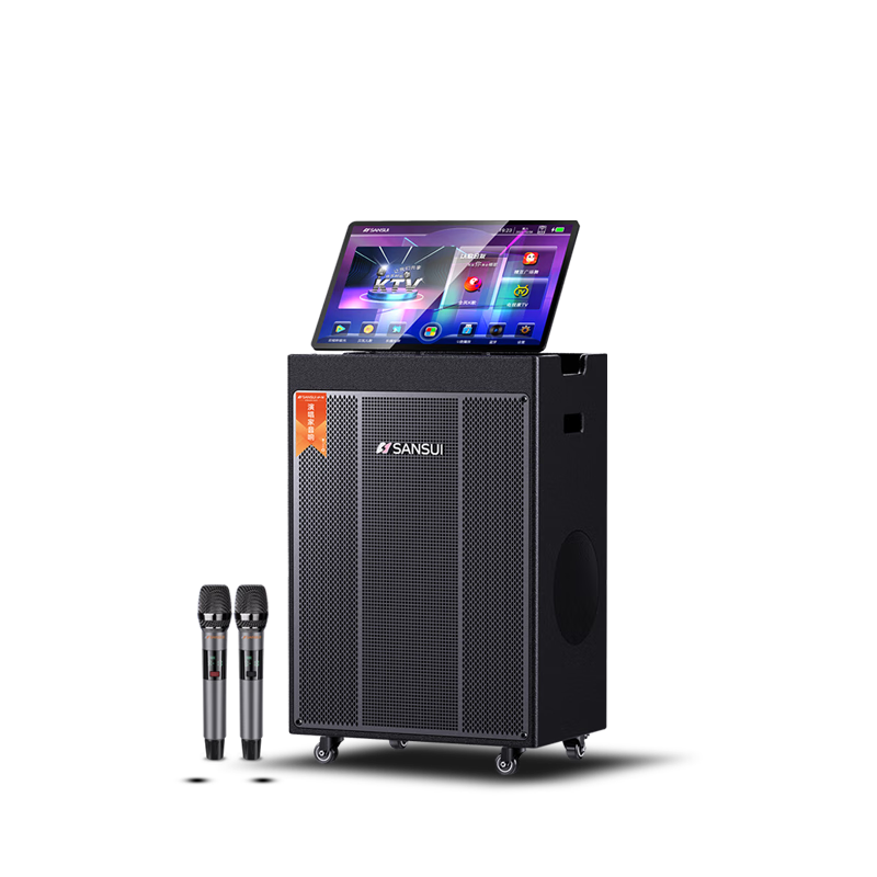 山水（SANSUI）演唱家PE182  三年K歌會員版  戶外k歌專用智能音響廣場舞大功率點歌機帶顯示屏電木吉他樂器音箱