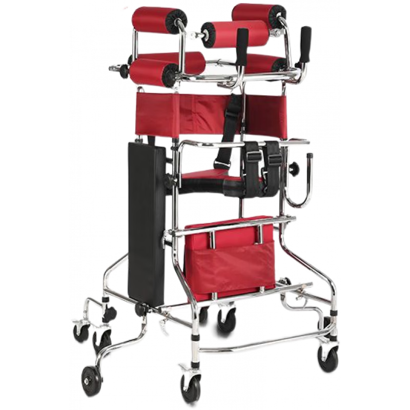 長(cháng)壽泉康復行走助行器腦梗走路訓練中風(fēng)偏癱康復器材站立輔助器 豪華穩健女A款八輪站立行走一體