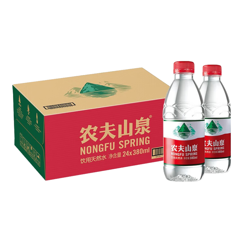 农夫山泉 饮用水 饮用天然水380ml*24瓶 小瓶装  整箱装