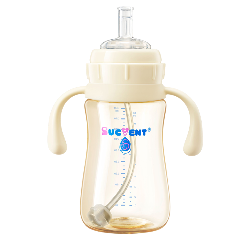 舒嬰重力球奶瓶直飲杯PPSU大寶寶嬰兒學(xué)飲杯10個月以上300ml防噴防嗆