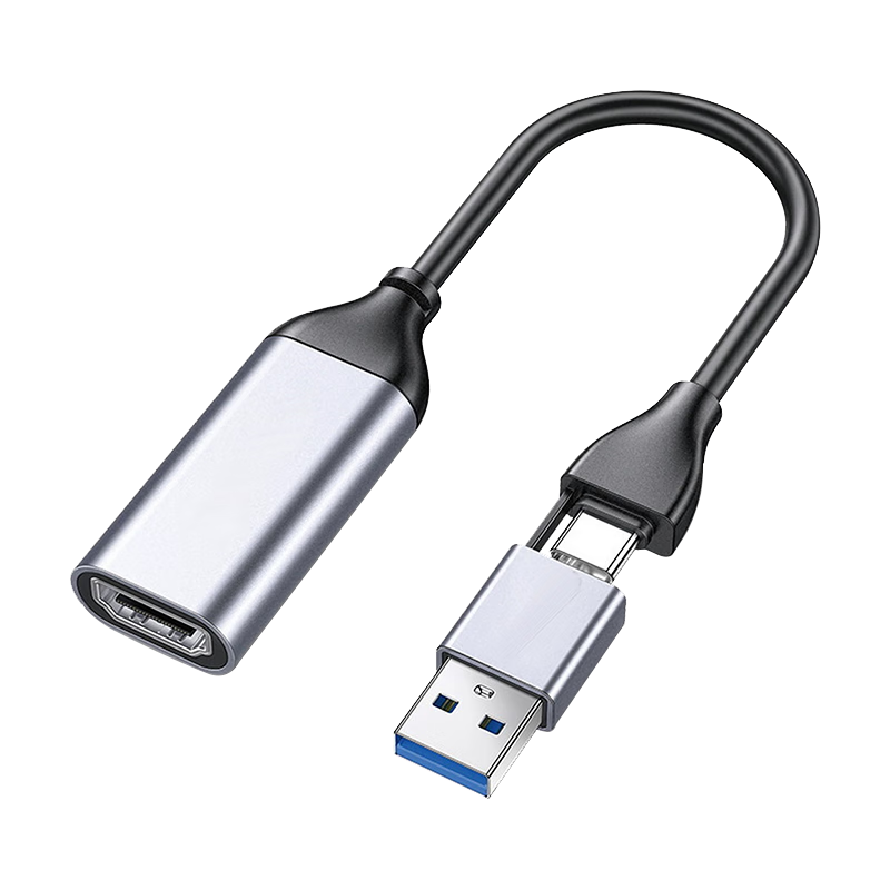 连拓视频采集卡 Switch2代直播录制oled采集器PS5笔记本4K高清NS2手机otg转接头 USB/Type-C采集卡3.0