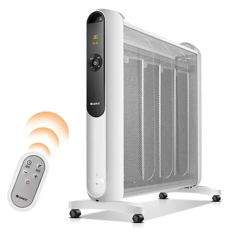 格力（GREE）速热取暖器节能省电电暖器气家用卧浴室欧式快热炉暖气片电热膜炉 NDYM-21B【黑白色遥控款】