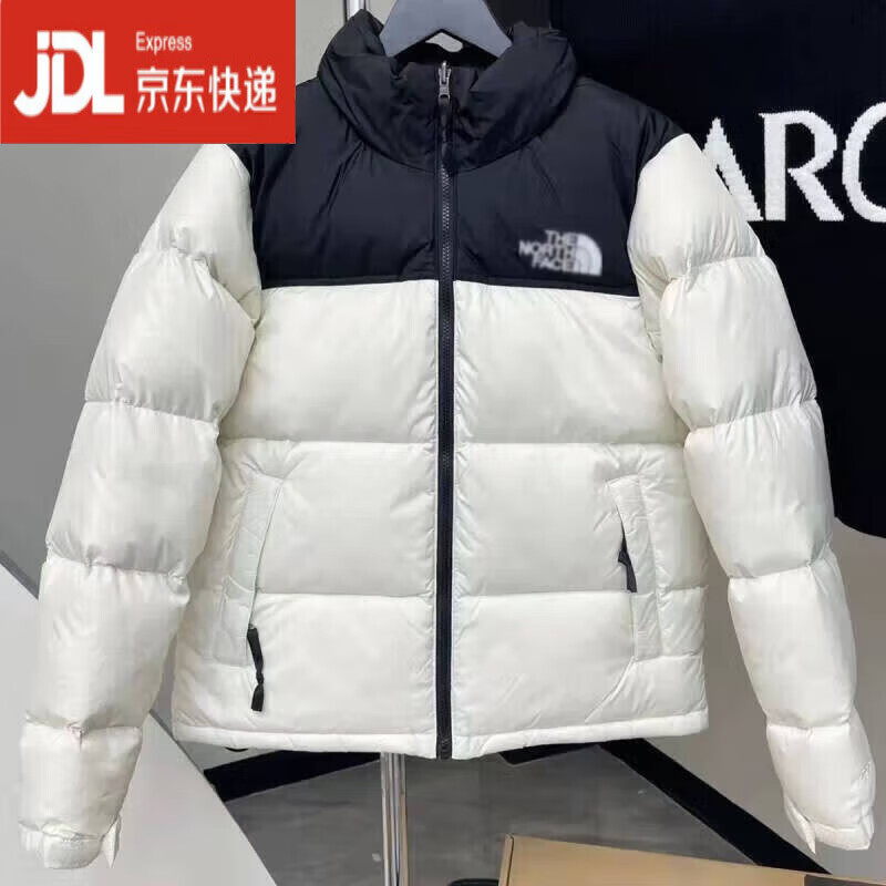 北面羽王2025款服700蓬男女白鸭绒保暖防水防风面包服 藏青色(百灵达刺绣) M (高165-175重130-150)