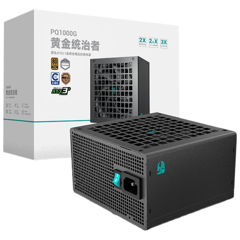 ݷDEEPCOOL1000WATX3.1ȫģԴRTX5090Կϵ/ѹ/10껻/PCIE5.1/PQ1000G ȯҪ