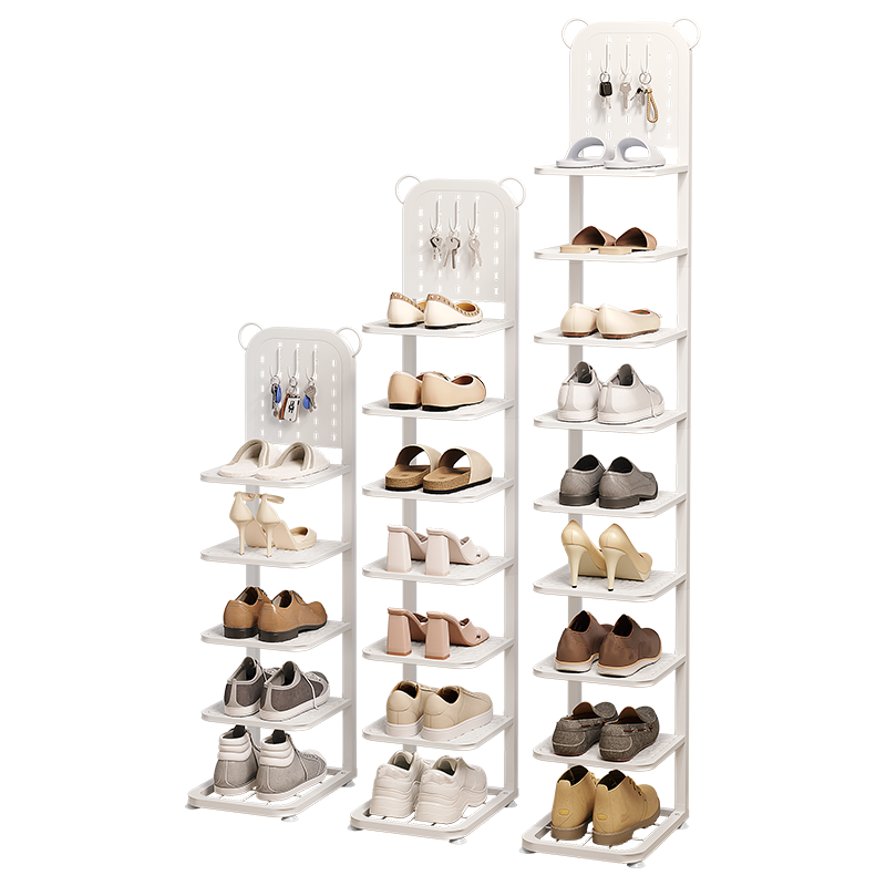 蝸家鞋架可折疊門口家用簡易多層鞋架子出租房用省空間鞋柜置物架五層