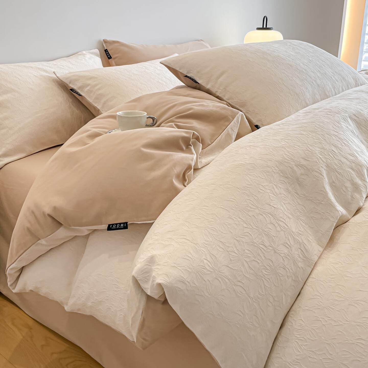 猫人（MiiOW）秋冬全棉磨毛床上四件套纯棉加厚家用床品床单被套宿舍三件套 薇光【全棉加厚磨毛】 1.5m 床笠款 四件套-200*230cm被套