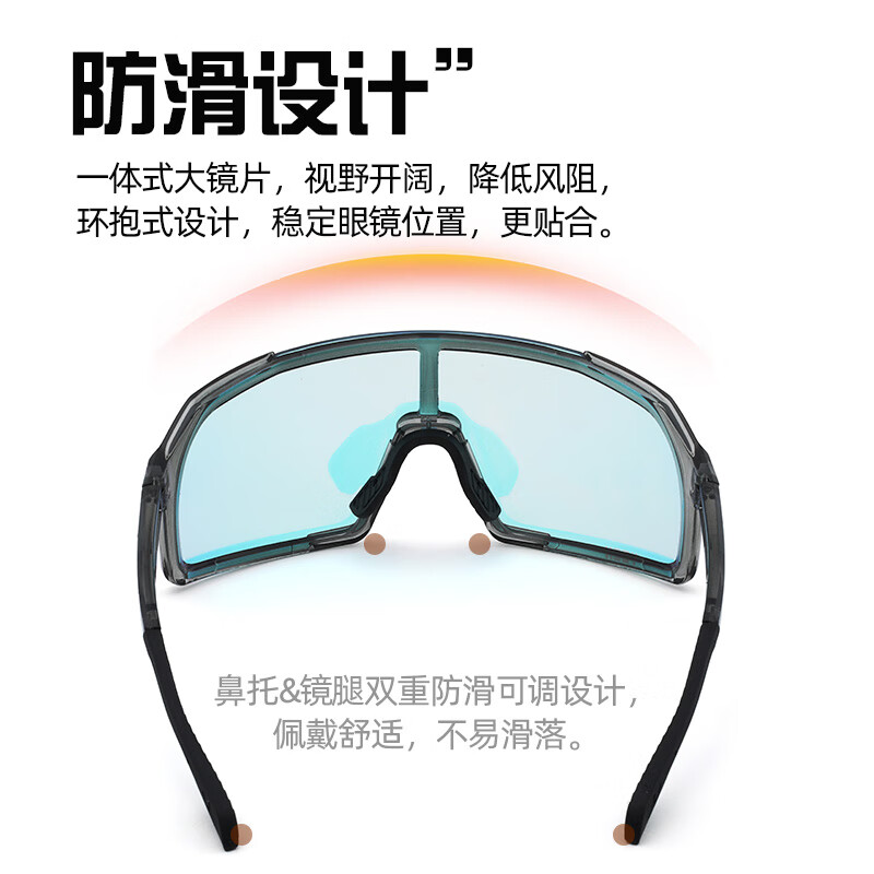 YEON骑行眼镜日夜两用全天候感光变色防紫外线护目太阳镜可选偏光 黑色镜框+偏光灰镜片(赠夜视片) YEON骑行眼镜日夜两用全天候感光变色防紫外线护目太阳镜可选偏光 黑色镜框+偏光灰镜片(赠夜视片)