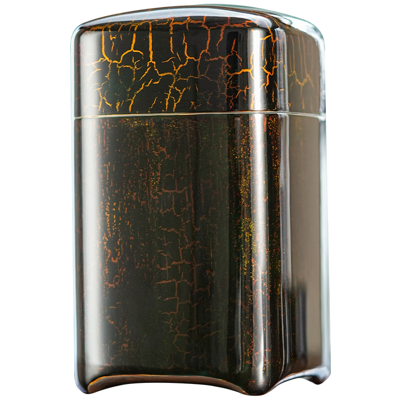 斑锡·龙斑锡龙锡罐幽篁茶仓大漆纯锡中号密封茶叶罐储茶罐手工锡器 幽篁茶仓（大漆）