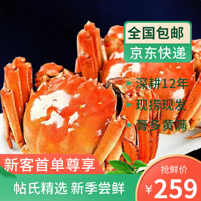 【活蟹】帖氏+鲜活大闸蟹母蟹100g8只 【活蟹】帖氏+鲜活大闸蟹母蟹100g8只