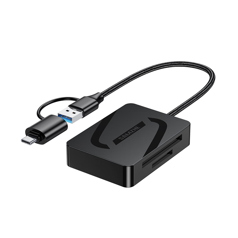山澤USB3.0/Type-C高速多功能讀卡器 支持SD/TF/CF/MS相機監(jiān)控內(nèi)存卡 適用電腦/手機/平板/蘋果15-17