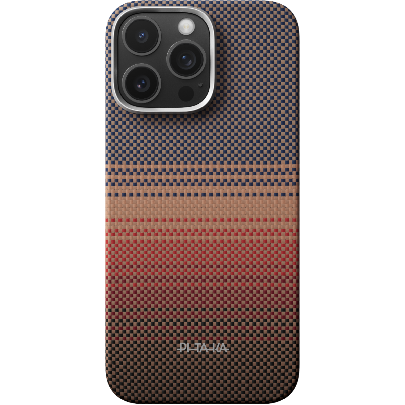 PITAKA【相机按键全包】适用苹果iPhone16ProMax手机壳MagSafe磁吸凯夫拉芳纶高级超薄全包保护套日落