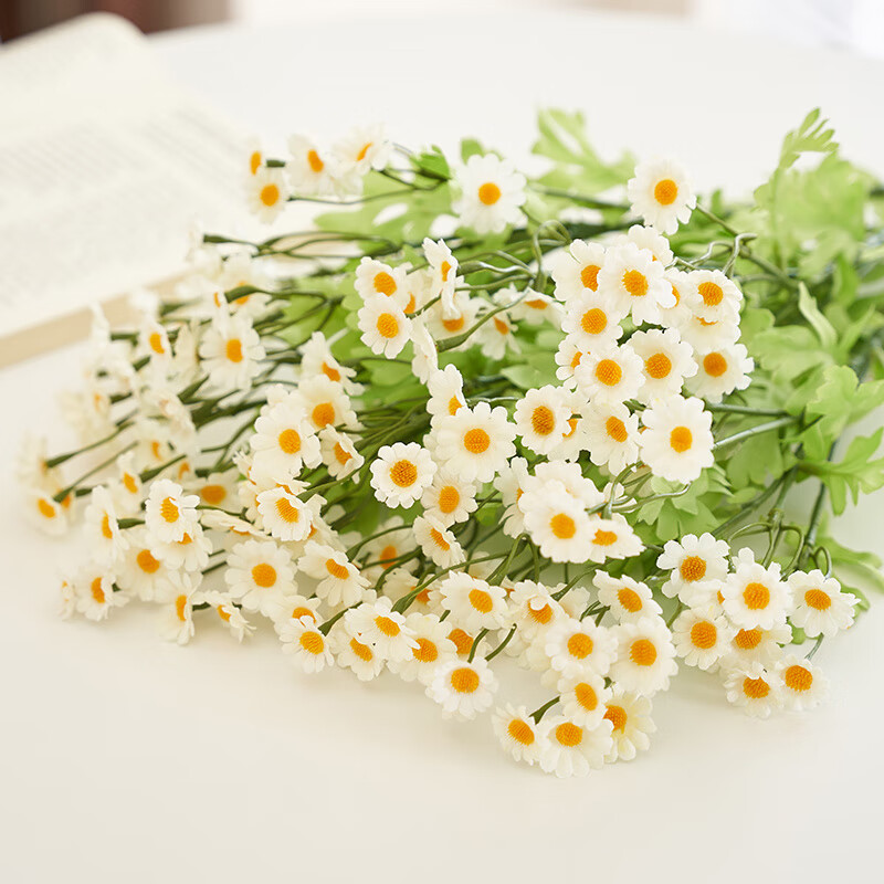园绯雏菊仿真花假花洋甘菊干花花束餐桌花摆设拍照道具插花装饰摆件