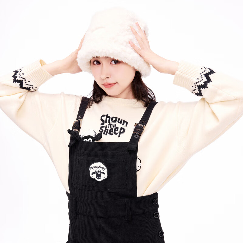 乐町小羊肖恩联名线套衫 哑米白 XL