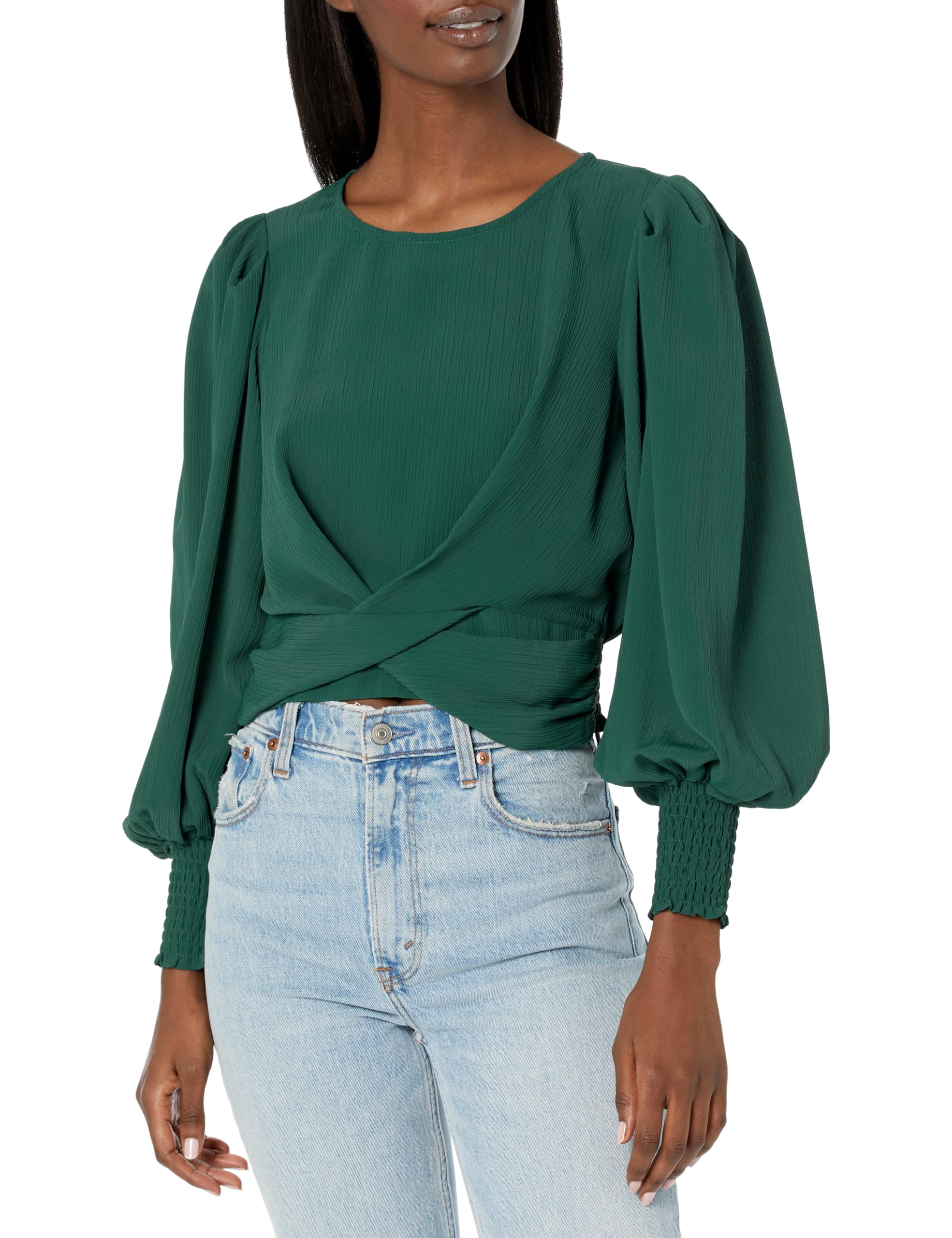 ASTR the label ASTR 标签女式 Wrenley 上衣 暗绿色（Hunter） X-Small