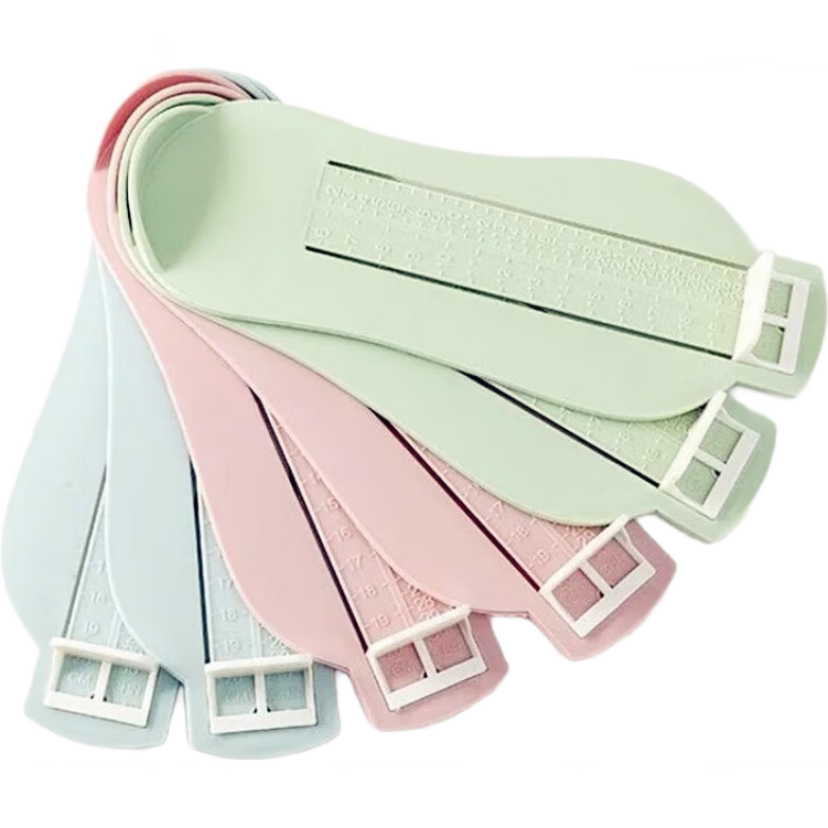 宝宝量脚器儿童鞋内长测量脚长尺子婴儿量鞋码0-8岁鞋配件 1个装【蓝粉绿随机】