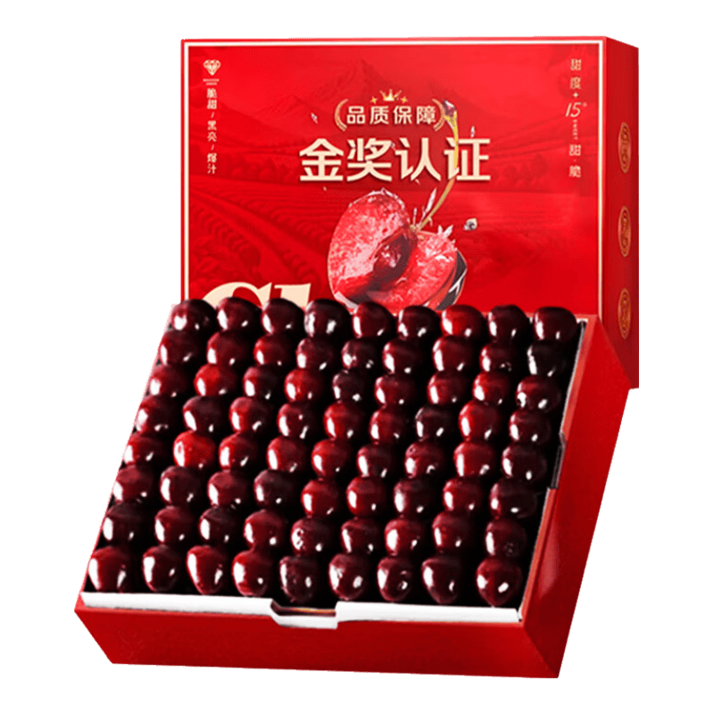 果跃霖樱桃山东大樱桃 国产车厘子时令新鲜水果送礼 4斤(净重) 整箱5斤 单果22-26mm