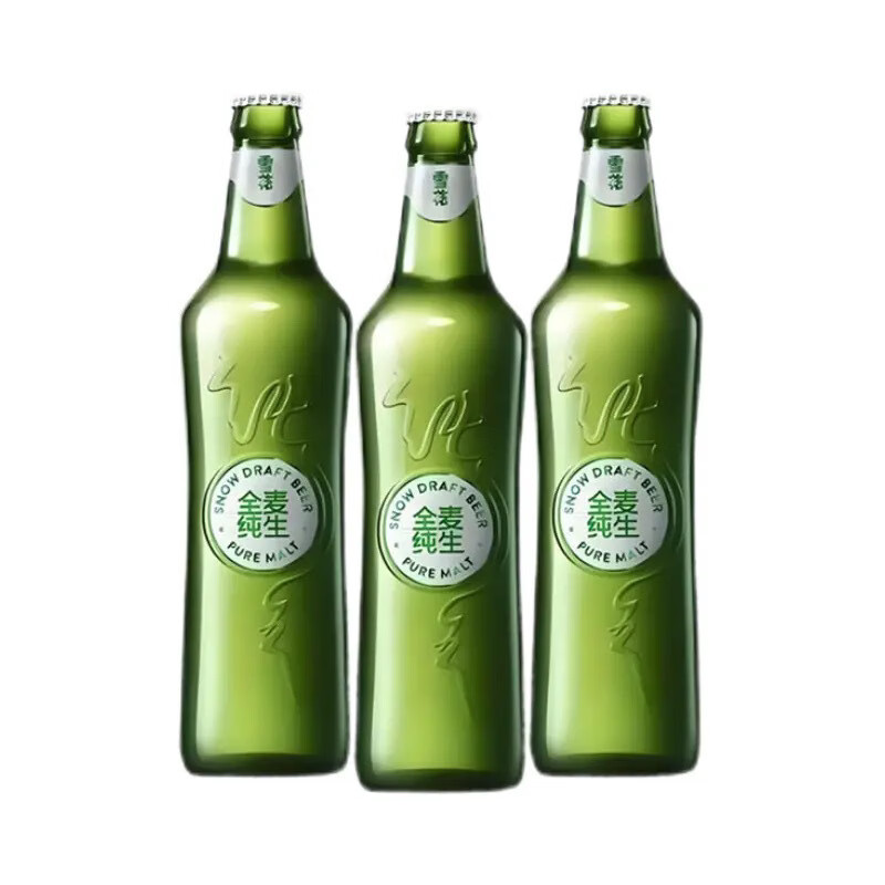 雪花沈陽(yáng)特產(chǎn)雪花啤酒全麥純生啤酒8度玻璃瓶裝純麥芽,聚會(huì )婚禮 全麥純生【泡沫箱發(fā)貨】 12瓶
