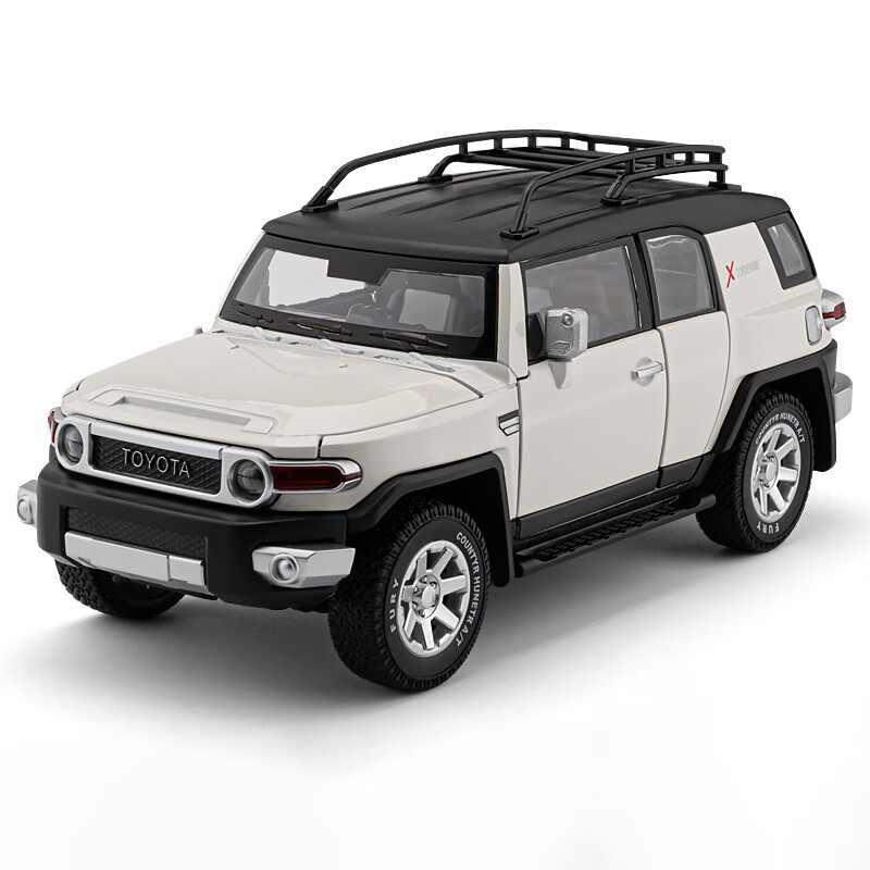 烽索丰田FJ酷路泽汽车模型1:24仿真合金车模收藏摆件男礼物儿童玩具车 1/24丰田FJ酷路泽模型（白色）