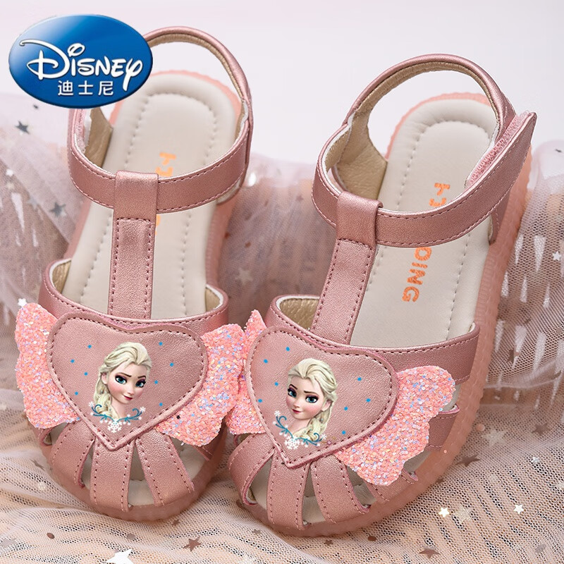 迪士尼(disney)女童凉鞋儿童公主鞋2024新款夏款时尚童鞋女软底女孩