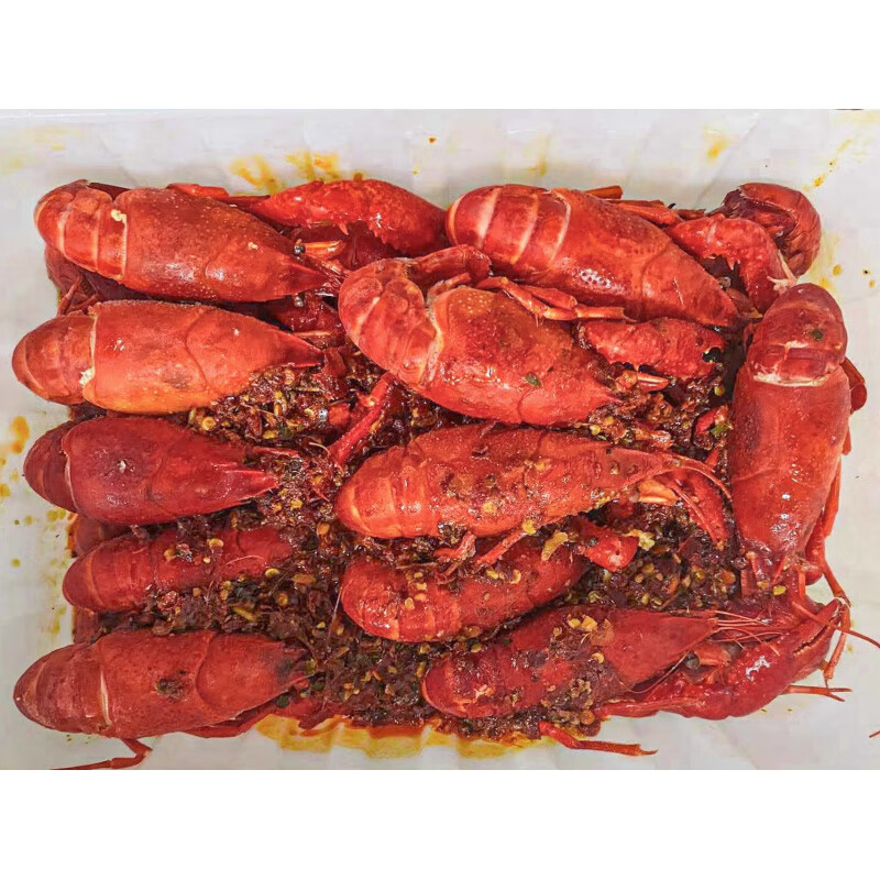 信良記麻辣小龍蝦即食熟食蒜香小龍蝦尾整蝦田螺肉夜宵外賣(mài)大排檔 信良記麻辣(中號)4-6錢(qián)小龍蝦600g*10盒