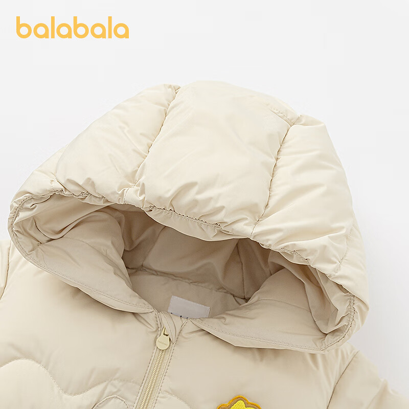 巴拉巴拉(BALABALA)【商场同款】童装男童羽绒服假两件外套恐龙2025新款冬装 浅卡其50307-白鸭绒 80 充绒量45g