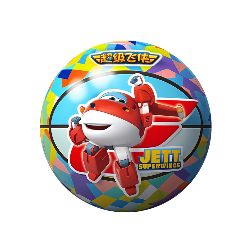 超级飞侠皮球1-5号婴幼儿专用彩印拍拍球无毒弹力球玩具儿童宝宝 5号球 篮球外观皮球 乐迪