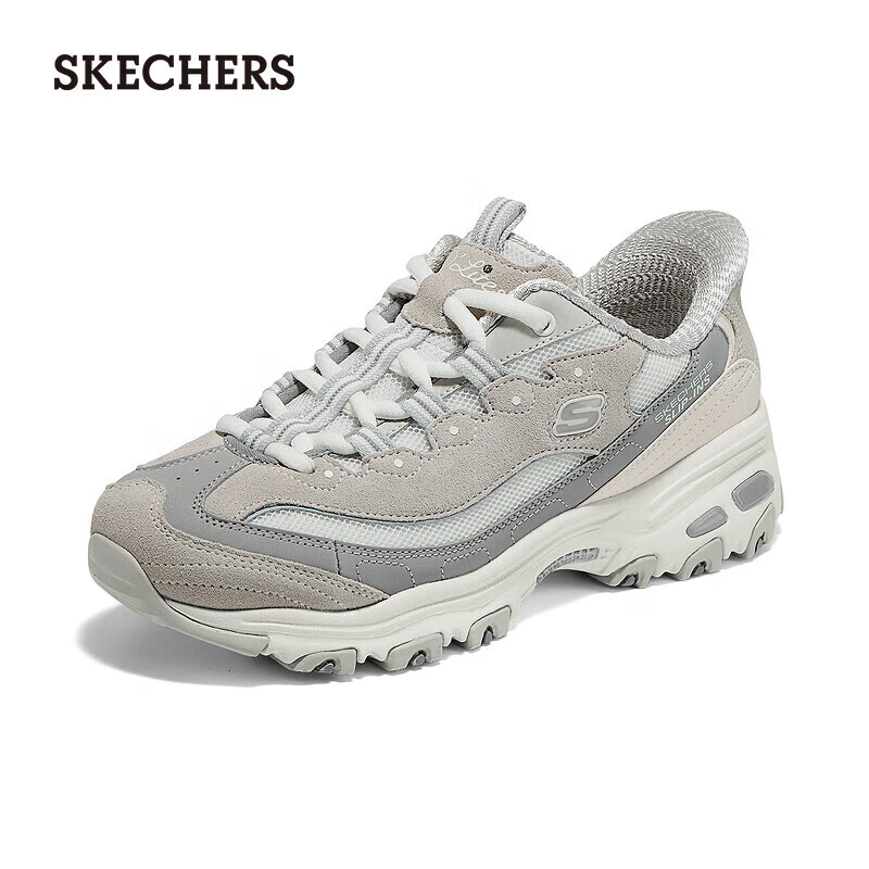 斯凯奇（Skechers）女士休闲低帮绑带鞋150723 白色/灰色/WGY 37