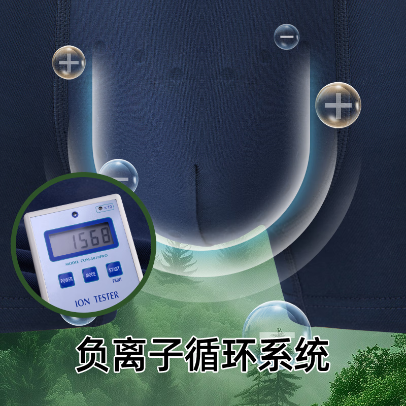 野兽来了唤醒野兽男士内裤按摩颗粒物理养护100A抗菌生蚝素四角裤 三条礼盒包装-棉款 XL