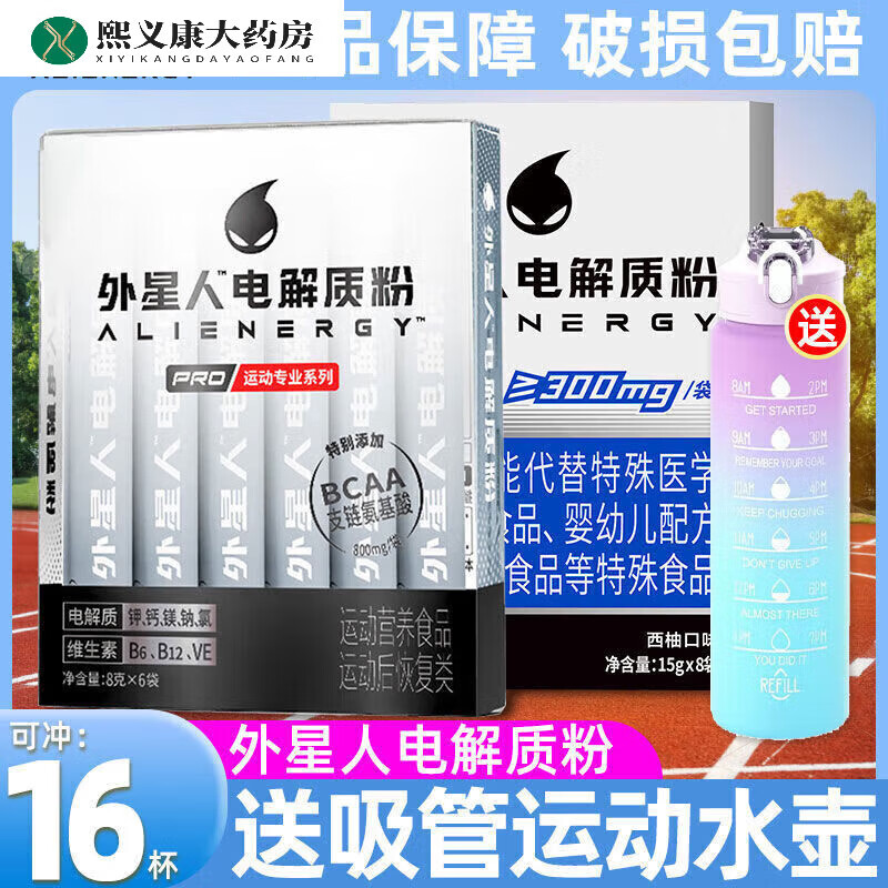 外星人（Alienware）（alienware）电解质冲剂0糖0脂 外星人电解质粉末电解质冲剂运动 经典电解质粉8g6袋2盒