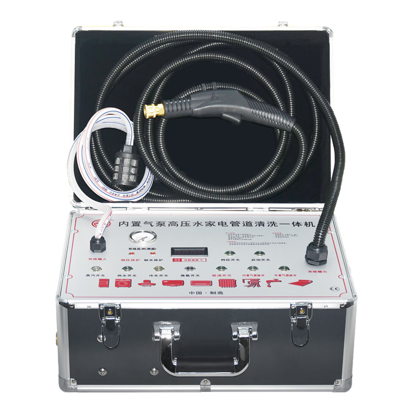 鑫孟工S4免氣泵地暖清洗機全自動(dòng)一體機脈沖射彈水彈多功能家電清洗機高溫高壓蒸汽清潔機空調清洗機商用 S4全能款雙系統高壓變頻一體機+內置脈沖