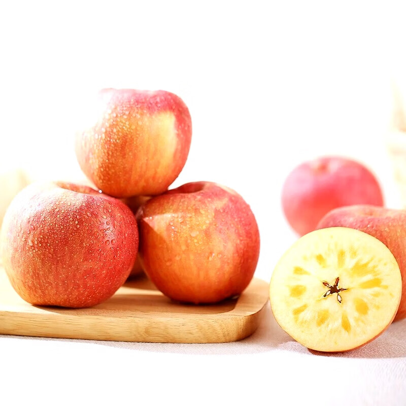 龙多鲜JD送货上门冰糖心富士苹果红富士苹果新鲜水果当季整箱现摘 整10斤  约18-24枚  净重8.5斤