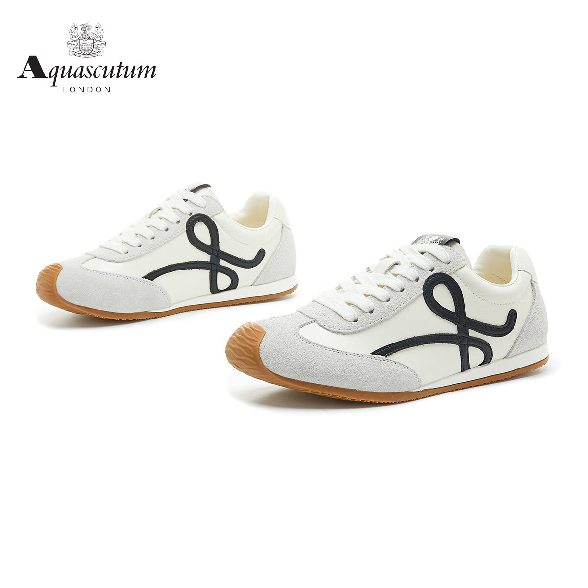�Ÿ�ʨ����Aquascutum������Ʒ����ƷƤ�渴�ŵ�ѵЬŮ�＾�¿��������ٴ�����ŮЬ �װ�ɫ+��ɫ ���� 35 (225mm)