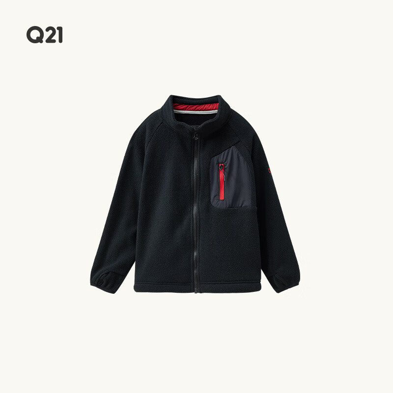 Q21专属轻暖绒立领外套轻男女2025秋冬新款吸汗不闷A类透气上衣 曜石黑 180 cm成人男