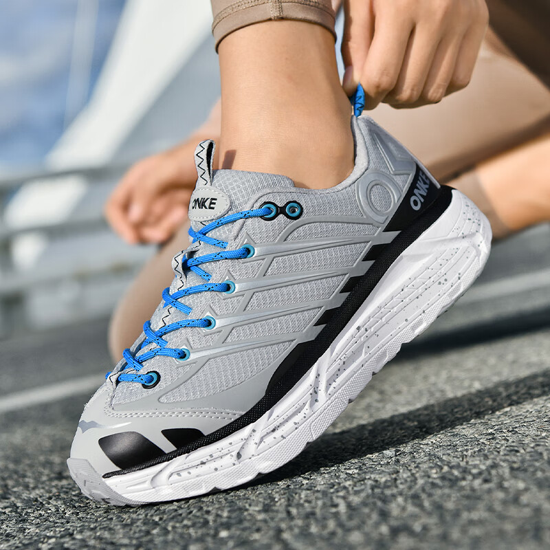 ONKE德国欧克男女款户外运动休闲鞋男鞋复古轻盈缓震情侣跑步鞋女鞋子 天际蓝 39
