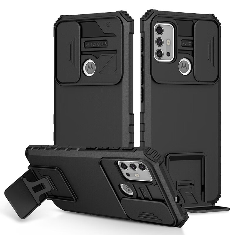 宅翎适用moto g9 plus推窗手机壳g42摩托罗拉g22 g30支架g9 g52保