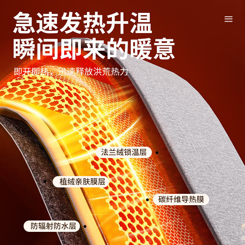 UEMUSI暖脚宝取暖器电暖脚冬季保暖脚垫家用办公室桌下取暖器暖脚神器送礼送女生 【数显上控款】五档调节+倾倒断电 触控式