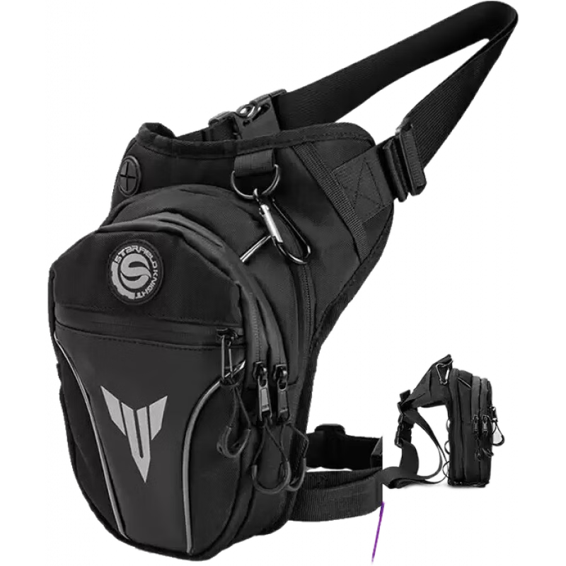星空騎士STAR FIELD KNIGHT騎行腿包戶外摩托車腰包擴容多功能胸包反光斜 默認(rèn)