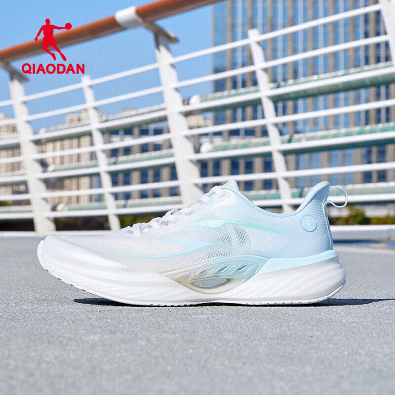 乔丹QIAODAN飞影TEAM2.0运动鞋男跑步鞋减震回弹舒适慢跑鞋巭PRO-回弹 乔丹白/天际蓝 43
