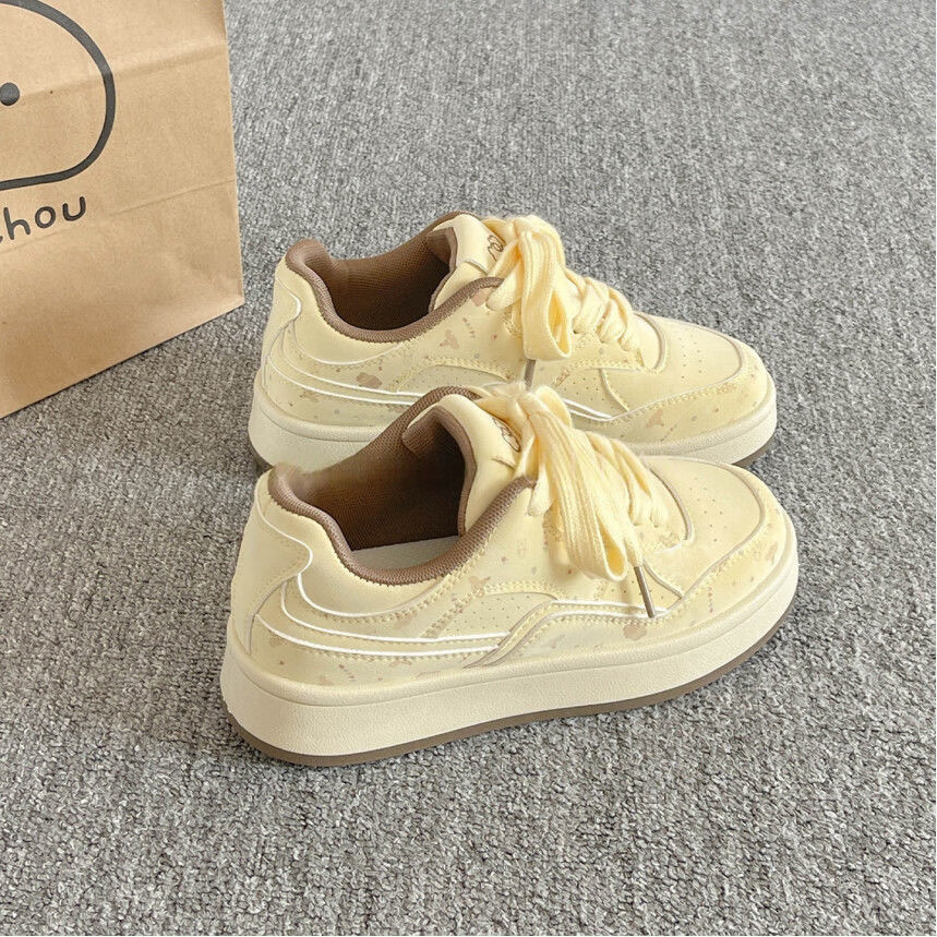 回力【厂牌】高颜值厚底小白鞋女款新款韩系板鞋子女鞋面包鞋潮鞋 粉色 38