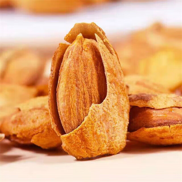 山头林村【万人囤】新货纸皮巴旦木带壳奶香味坚果零食手剥烘焙孕妇薄皮零 [精选颗粒]巴旦木2罐连罐总重500g