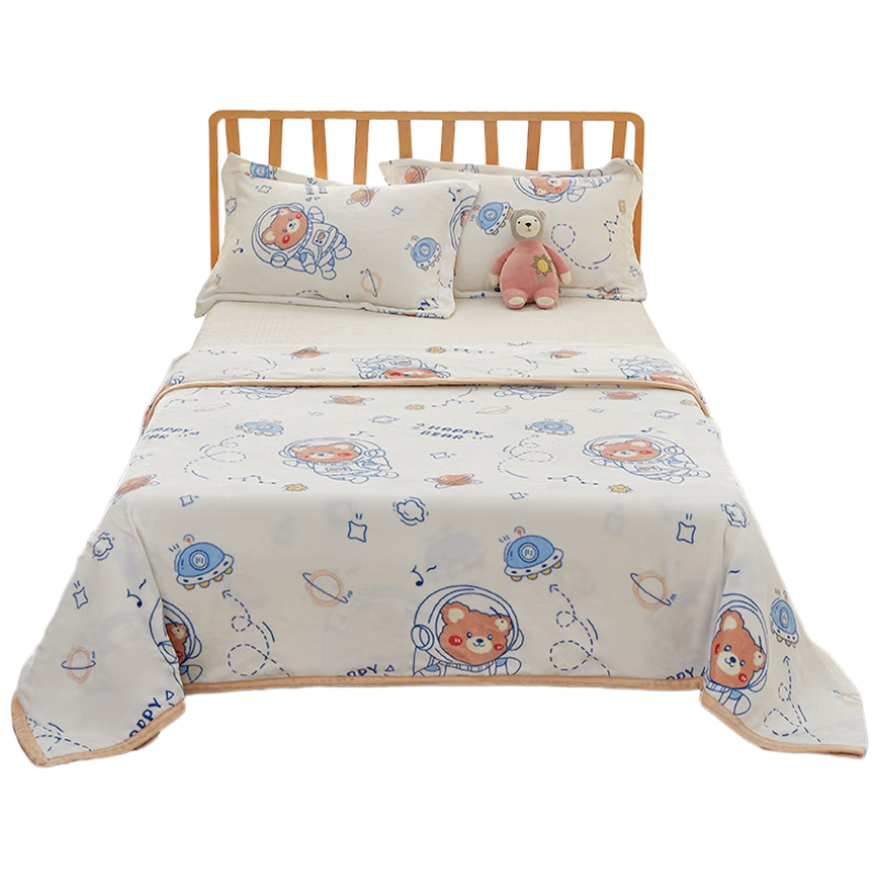 恒源祥牛奶绒办公室午睡毛毯子150*200cm加厚法兰绒沙发盖毯铺床单披肩