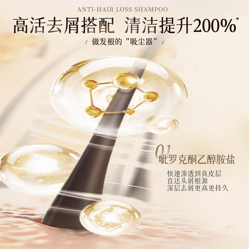 紫郁防脱固发洗发水洗发露生姜洗头膏固发去屑防掉断发控油 【科学防脱】防脱洗发水500g*2