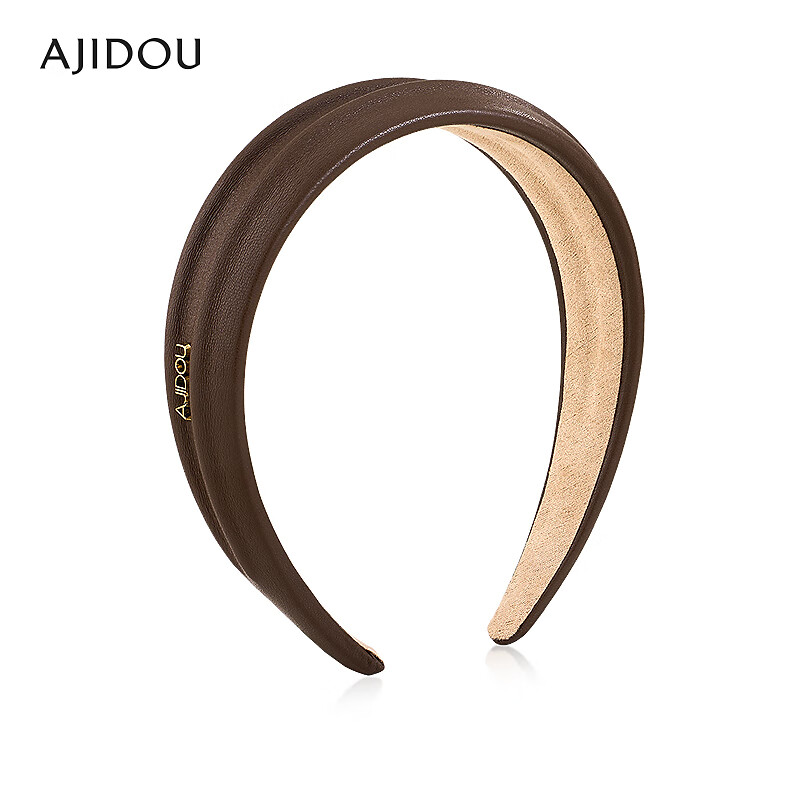 AJIDOU阿吉豆发饰女款高颅顶发箍时尚头箍发饰新年跨年礼物 深棕色 1个