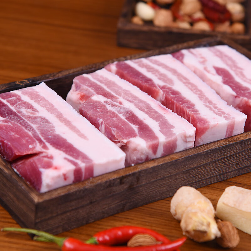 黔大侠贵州高原无抗山猪带皮五花肉2斤火锅食材烧烤食材红烧把子肉猪肉