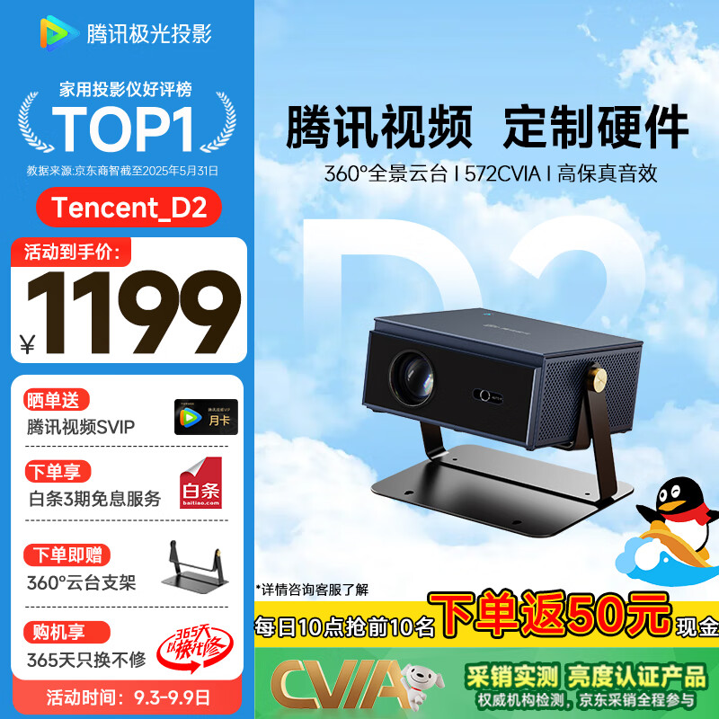 ѶͶӰD2 ̨ͶӰǼÿҸͶӰ Ҳȫ1080P壬572CVIA˫ͨ߱Ч