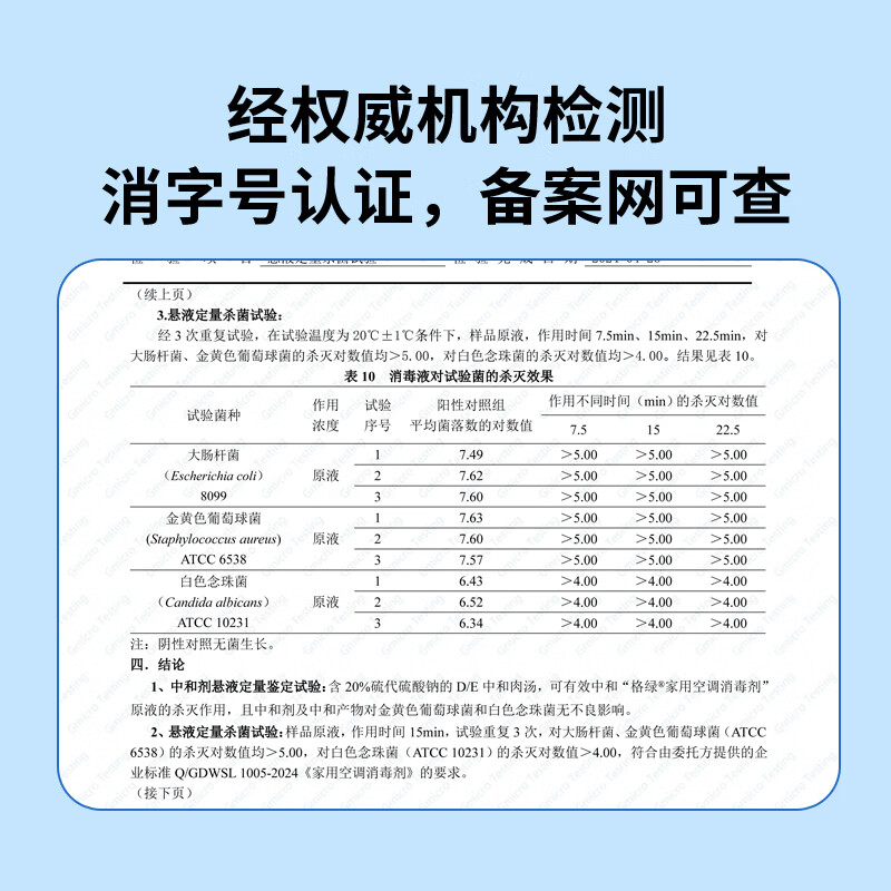 格绿【2瓶装 双效合一】空调清洁剂500ml+消毒剂500ml  深度清洁除菌 空调清洁剂+空调消毒剂套装大容量 500ml+500ml套装【共2瓶】